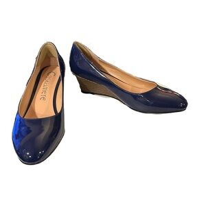 Castamere Wedge Heels Comfort Slip-on Patent Pumps, Size 10